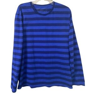 Banana Republic Blue Striped Long Sleeve Tee